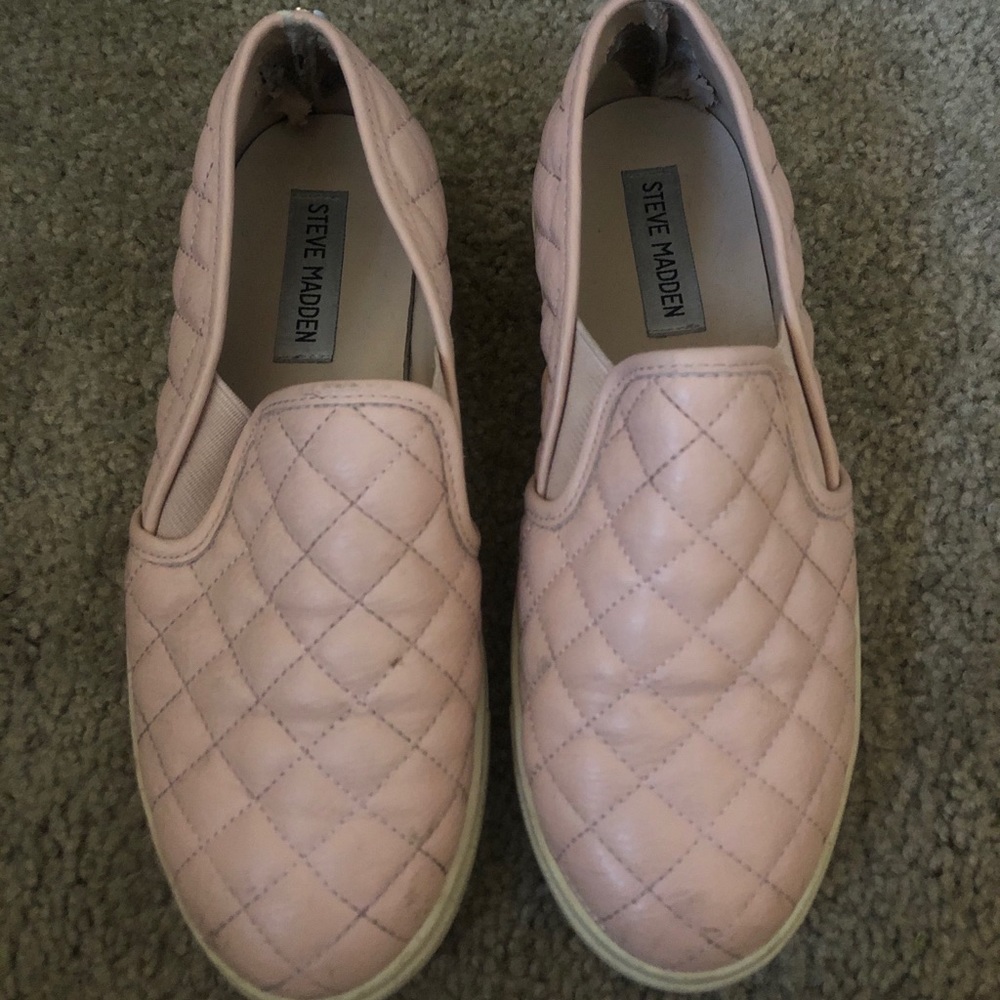 Pink Steve Madden Slip Ons